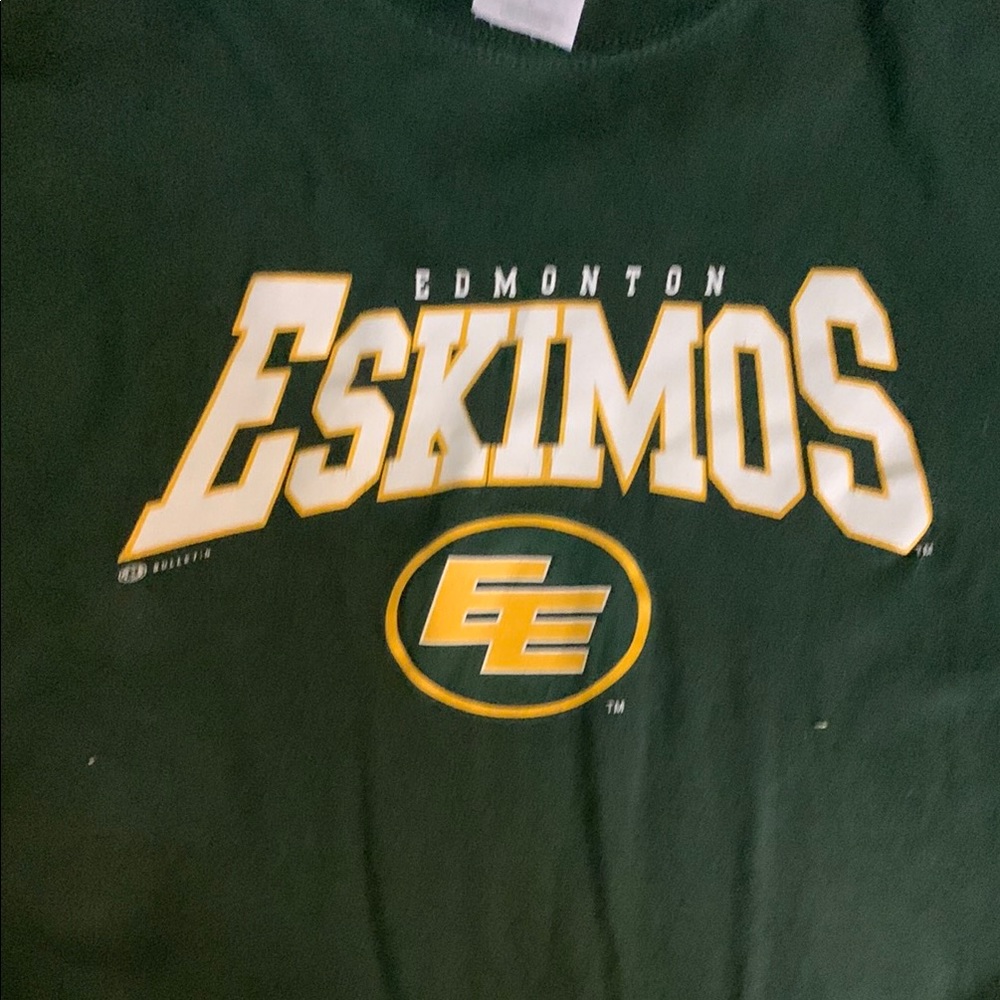 Edmonton Eskimos Green T-Shirt - Picture 3 of 5